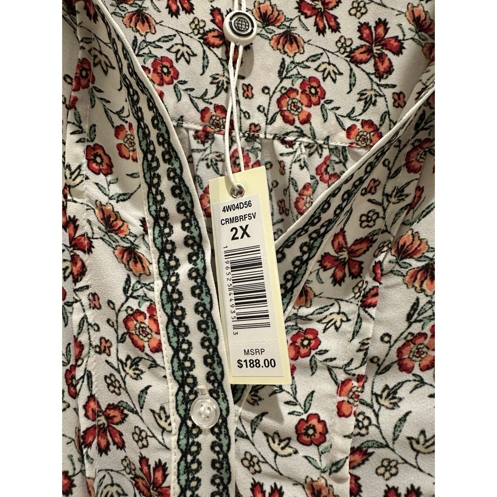 Max Extudio Floral Flutter Sleeve Tiered Maxi Dress Size 2X - Picture 6 of 7